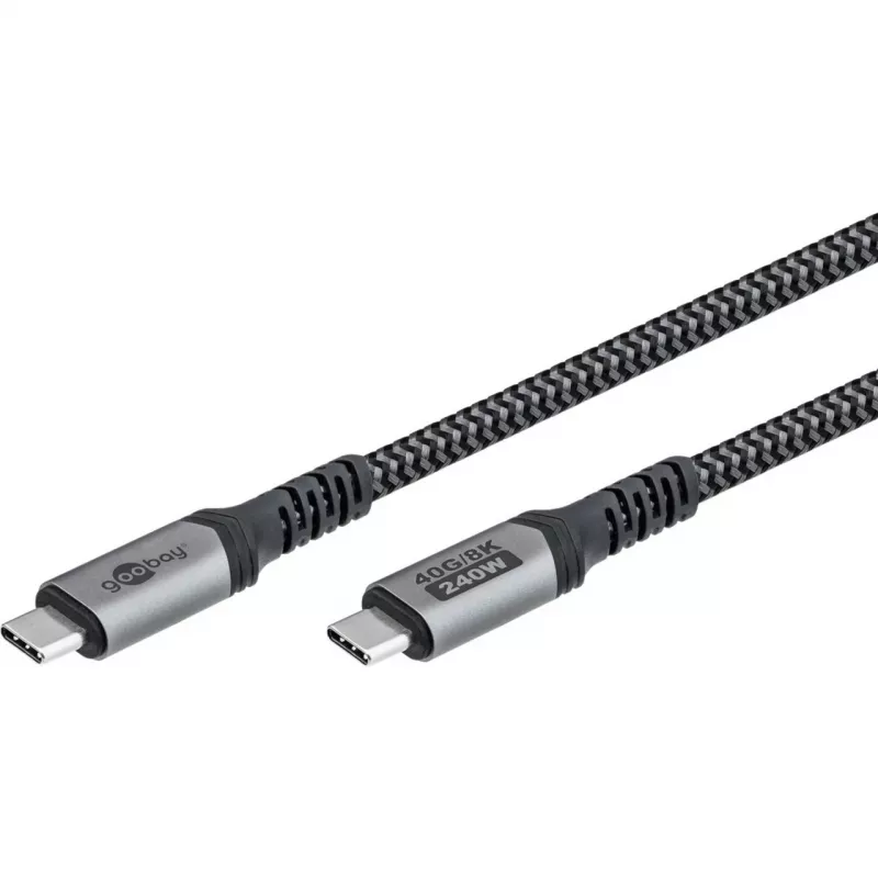 Goobay 74210 USB-C kabelis juodas