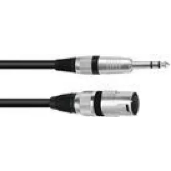 Audio kabelis XLR (3 kontaktų) 6,35 mm Omnitronic 3022075E 0,2 m Juoda