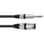 Audio kabelis XLR (3 kontaktų) 6,35 mm Omnitronic 3022075E 0,2 m Juoda