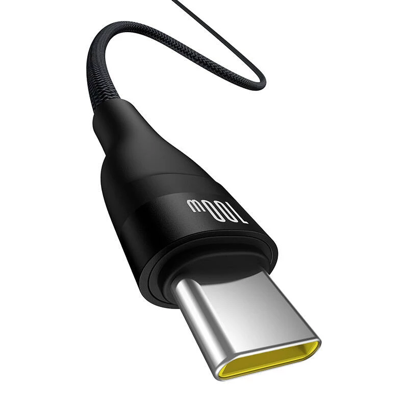 Baseus Flash 2 USB A į USB C greito įkrovimo laidas 2 m 100 W juodas