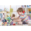 Žaislinis lenktynių takelių rinkinys Extralink TOYS — protingos mašinėlės, moduliniai takelio elementai, baterijomis varomos transporto priemonės