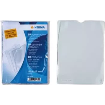Kortelės laikiklis Herma 1328, skaidri PVC kišenė 80 x 115 mm, kortelėms ir ženkleliams