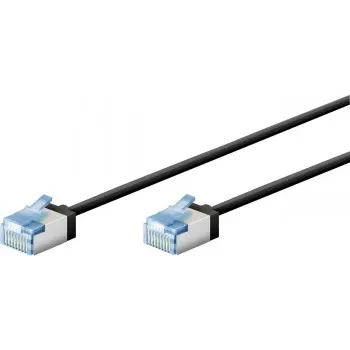 Goobay Ultra-Flexible CAT 6A Patch Cable slim U/FTP juodas – ypač trumpas kištukas (74316)