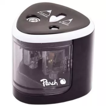 Peach PO102 elektrinis pieštukų galąstuvas, juodas, baltas