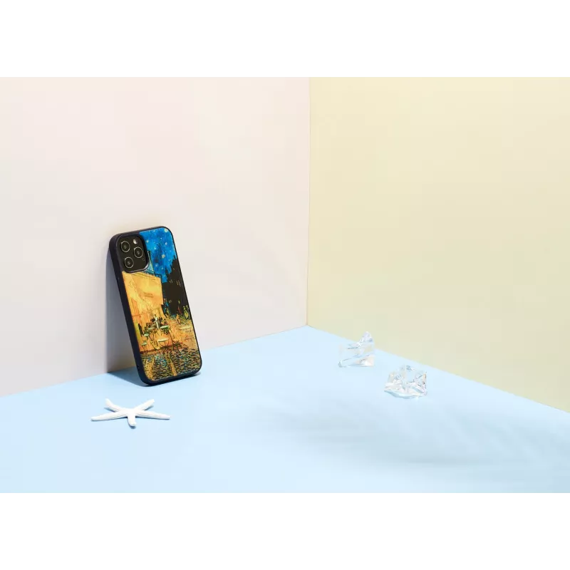 Apsauginis dėklas iKins, skirtas Apple iPhone 12 Pro Max, juodos spalvos Cafe Terrace