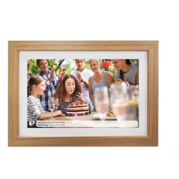 Denver FRAMEO 10.1 skaitmeninis nuotraukų rėmelis, 16 GB, šviesios medienos spalvos