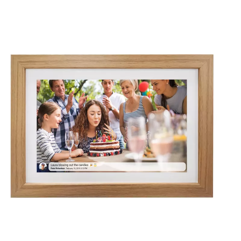 Denver FRAMEO 10.1 skaitmeninis nuotraukų rėmelis, 16 GB, šviesios medienos spalvos