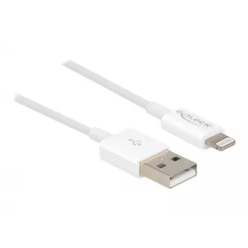 USB duomenų ir įkrovimo laidas DeLOCK 83000, iPhone iPad iPod, baltas, 1 m