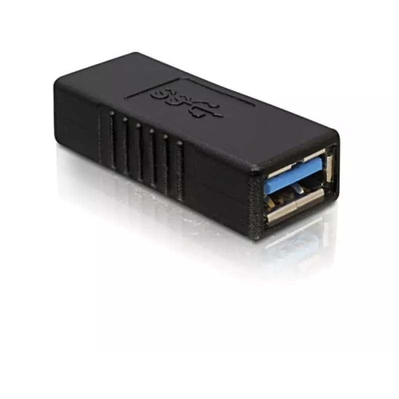 DELOCK USB 3.0 A-A adapteris, USB-A lizdas į USB-A lizdą, juodas, USB 3.0 duomenų perdavimas