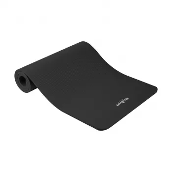 Gimnastikos kilimėlis jogai, pilatesui, fitnesui, 183x61 cm, storis 6 mm, TPE medžiaga, juoda, REBEL ACTIVE