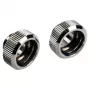 Adapteris G1/4 colio išorinis sriegis į 16 mm kietą vamzdelį BitsPower Touchaqua TA-FH16-GS, 2 vnt., sidabrinis