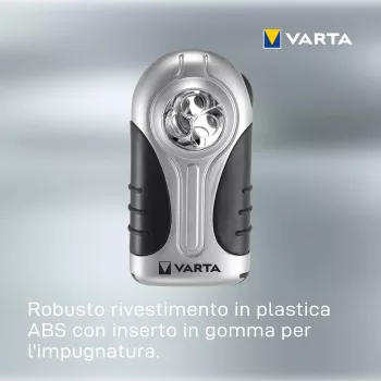 Rankinis žibintuvėlis Varta 16647 juodas sidabrinis