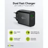 Goobay USB-C PD GaN dvigubas greitas įkroviklis 30 W juodas (75335)
