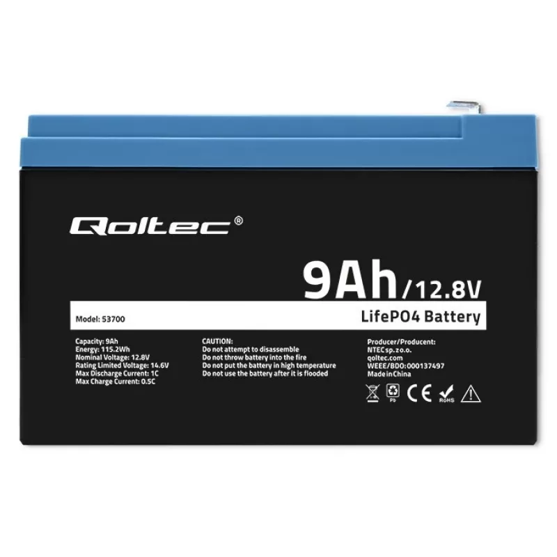 Baterija LiFePO4 12,8V 9Ah 115,2Wh