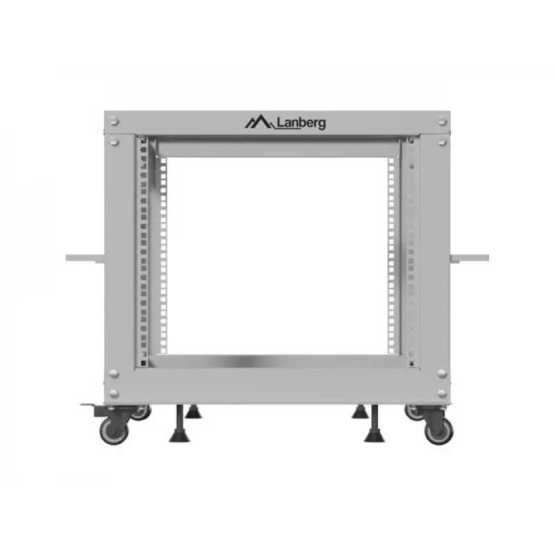 Atviras stovas 19 inch 9U 600x600-1100 reguliuojamas pilkas