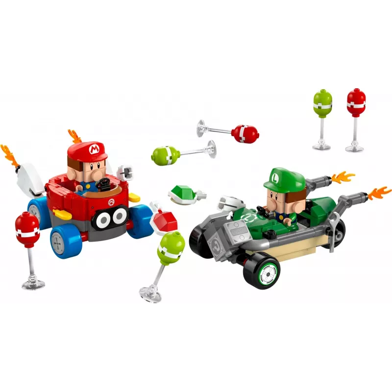 LEGO 72034 Super Mario Kūdikis Mario prieš Kūdikį Luidžį – interaktyvios figūrėlės ir konstruojami žaidimo elementai