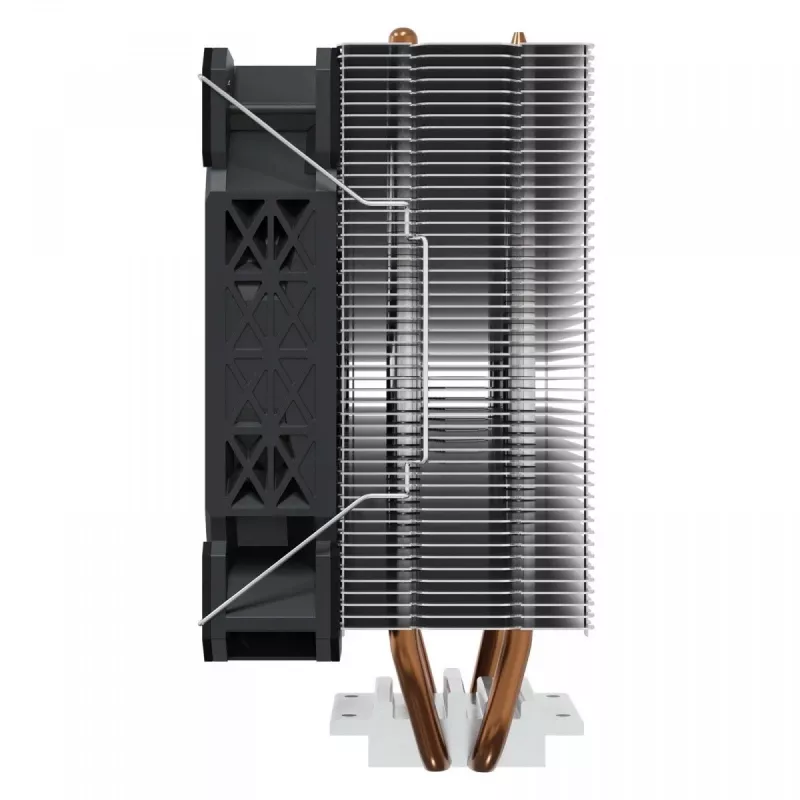 Aušintuvas SAVIO SAVGCOFROSTX2 120 mm juodas, 2 šilumos vamzdeliai, 800–1800 RPM, 4 kontaktų