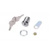 Spynelė spintoms Extralink ROUND LOCK FOR CABINETS, apvali spintos durelių spyna, sidabrinė