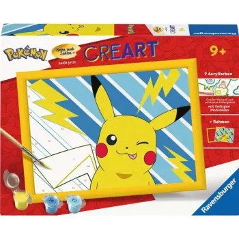 Ravensburger CreArt — Cheeky Pikachu (25557) piešimo pagal skaičius rinkinys