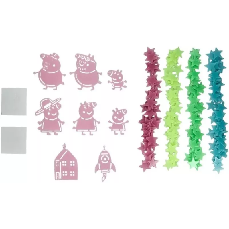Lipdukas sienai Hasbro Peppa Pig PP13870PP Šviečiantys tamsoje žvaigždutės