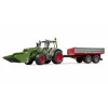 Traktorius BRUDER Fendt Vario 211 su priekiniu krautuvu ir šonine priekaba