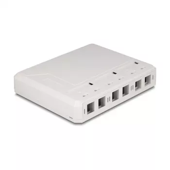 DeLOCK 67052 paviršinio montavimo dėžutė šviesolaidiniams moduliams, 6 prievadai, balta