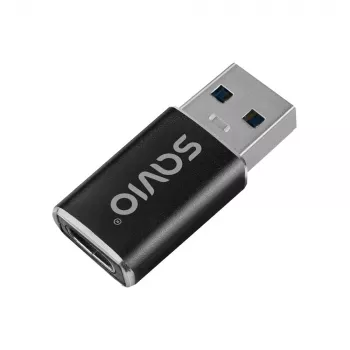 Savio AK-81 vaizdo kabelio adapteris USB-C USB-A juodas