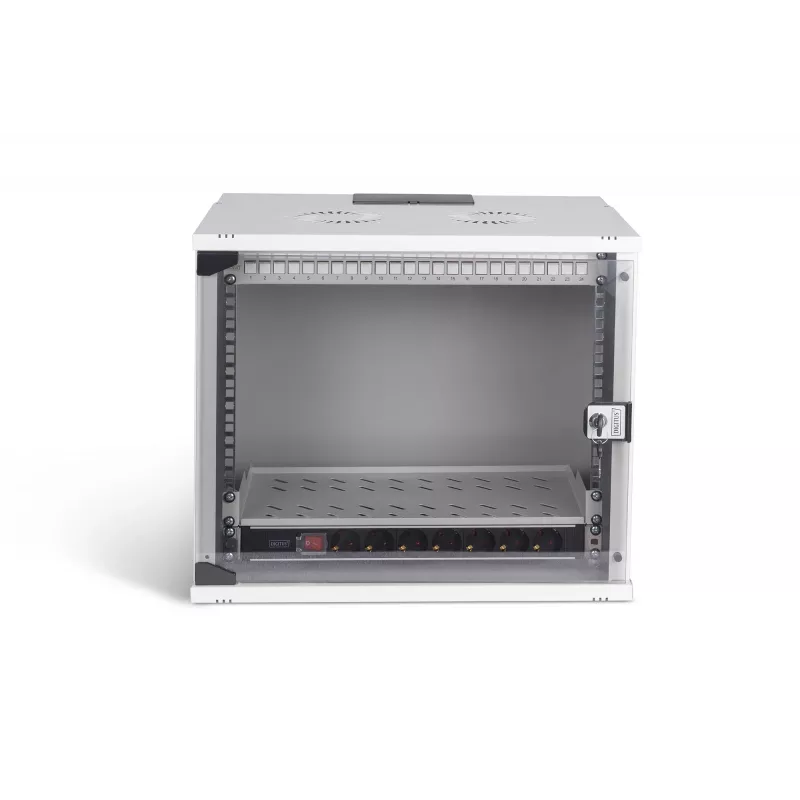 Sieninis tinklo stovas DIGITUS SOHO Pro 19 colių 9U, 540 x 400 mm, IP20, rakinamas, 60 kg