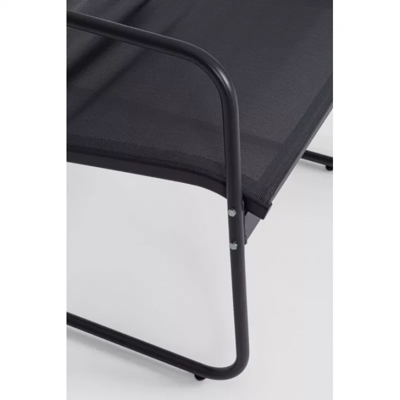 Extralink Black Forest sodo baldų komplektas: dvi kėdės + gultas + išskleidžiamas staliukas, juoda L-0358