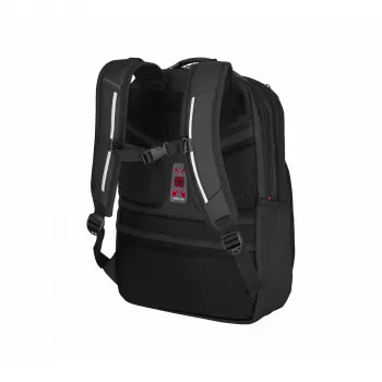 Kuprinė kasdieninė Wenger SwissGear Cosmic Black iš perdirbto poliesterio ir PVC, 17 inch