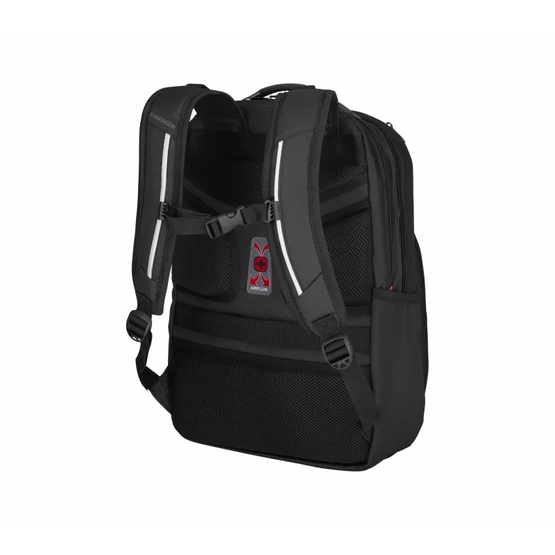 Kuprinė kasdieninė Wenger SwissGear Cosmic Black iš perdirbto poliesterio ir PVC, 17 inch
