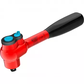 Reversinis reketinis raktas su smulkiu dantiračiu 8816HPKV, izoliuotas raudonas, darbinis kampas 4°, Ball Lock