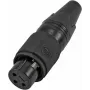 XLR 3 kontaktų lizdas Omnitronic IP 30208436 – moteriškas šasi jungtis garso įrangai