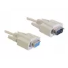 DeLOCK Sub-D9 serijinis kabelis 84016 5m smėlio spalvos
