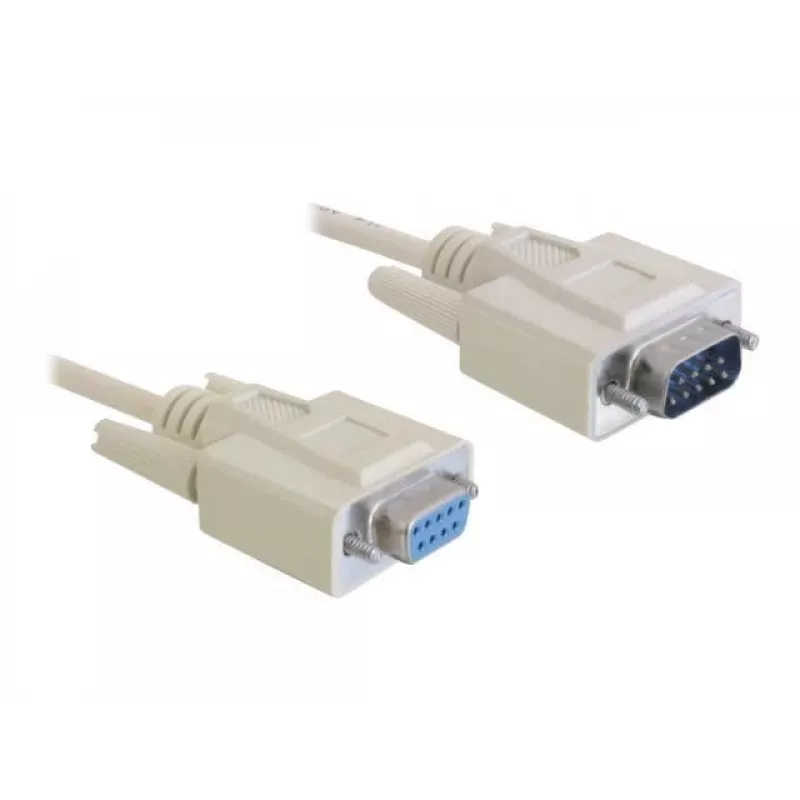 DeLOCK Sub-D9 serijinis kabelis 84016 5m smėlio spalvos