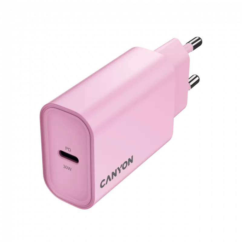 CANYON OnCharge 30CL Max Power 30W 1xPD EU Rožinis