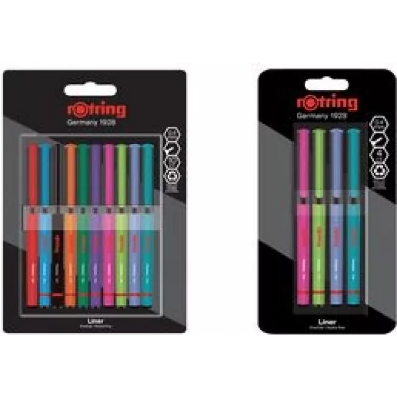 Herlitz plonas rašiklis 0,4mm Fun spalvos 10 vnt. lizdinėje pakuotėje (2166220)