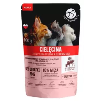 PetRepublic ADULT 100 g — filė su veršienos griežinėliais