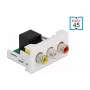 DeLOCK Easy 45 modulis 3 × RCA lizdas (motina) į RJ45 lizdą (motina) 22,5 × 45 mm