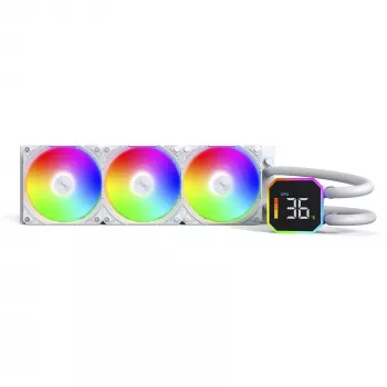 CPU aušintuvas MONECH HyperFlow Digital 360 (W) baltas 360 mm skystinis