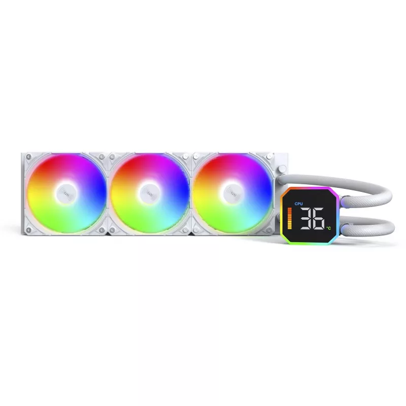 CPU aušintuvas MONECH HyperFlow Digital 360 (W) baltas 360 mm skystinis