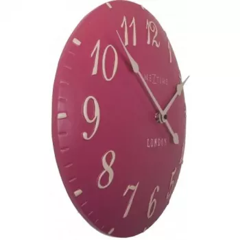 NeXtime 3084rz London Arabiškas sieninis laikrodis, Ø34.5 cm, rožinė/balta