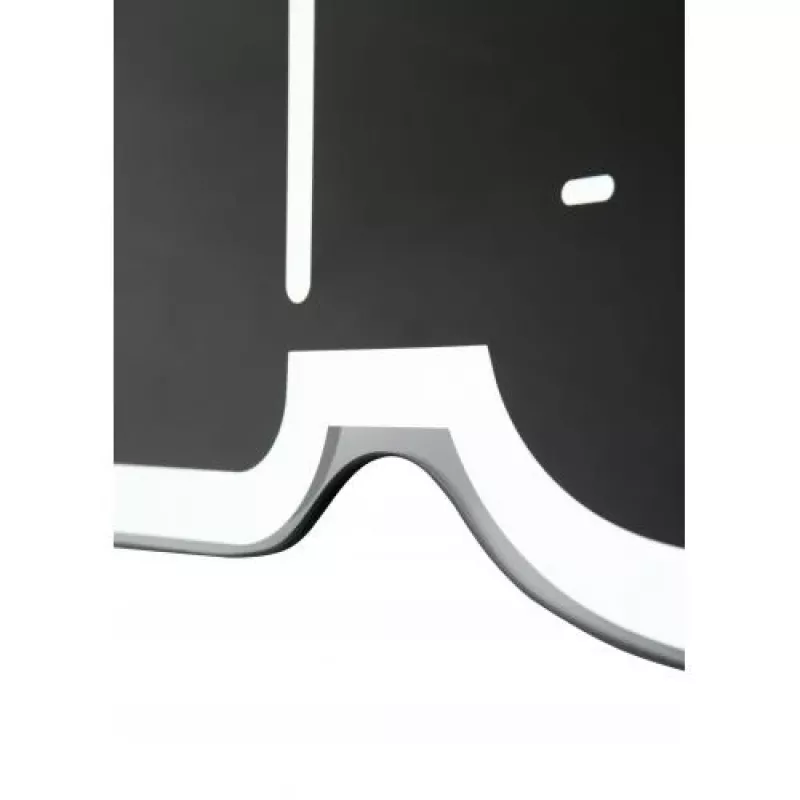 NeXtime 3072zw sieninis laikrodis Thumbs up, 40x41,5 cm, juodas/sidabrinis