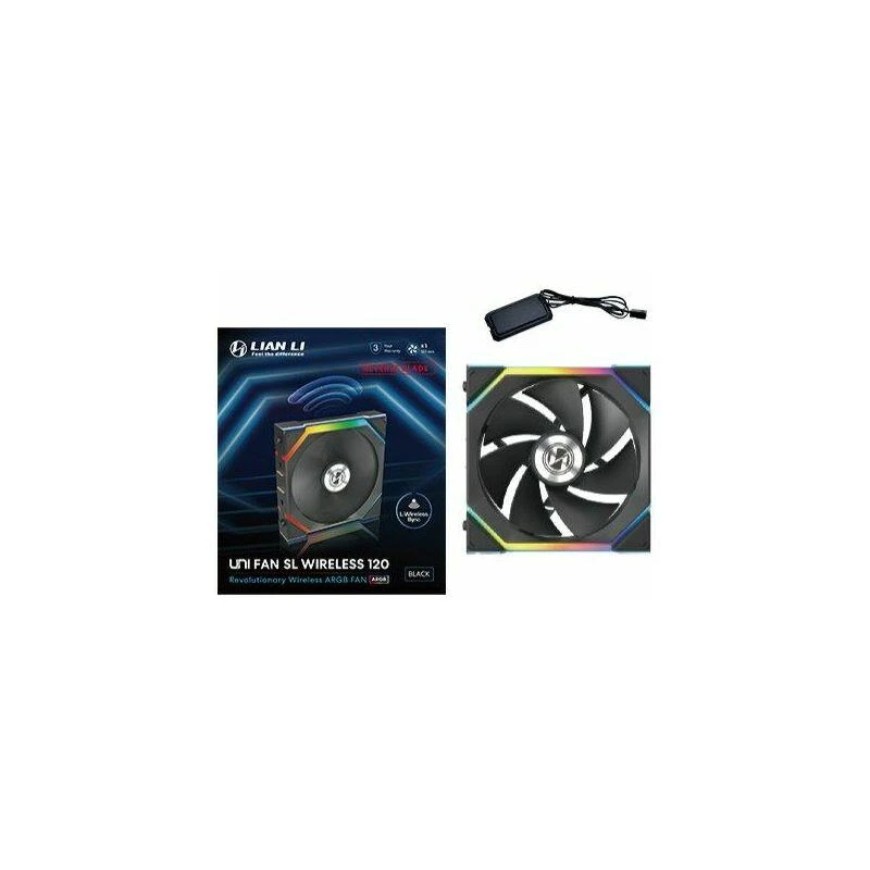 120 mm Lian Li UNI FAN SL-INF Wireless ARGB PWM Reverse Blade, juodas