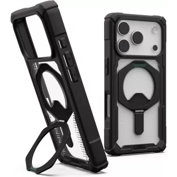 UAG Urban Armor Gear Plasma XTE MagSafe Kickstand Dėklas | Apple iPhone 17 Pro | juodas/skaidrus | 11452711404G