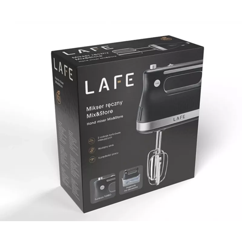 Rankinis plaktuvas LAFE MIX & STORE 500 W, juodas MB_LAFMIX47473