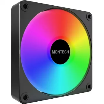 Montech GF120R V2 ARGB 120 mm kompiuterio ventiliatoriaus modulis, juodas, 3 vnt.