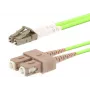 LOGON InfiniBand / šviesolaidinis kabelis 1 m OM5 LC–SC, 50 µm, pilnas dupleksas, šviesiai žalias