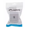LANBERG OU6-0002-W kištukinis lizdas RJ-45 Cat6 baltas, 2 prievadai, 30×54×57 mm