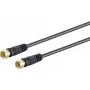 Koaksialinis kabelis S/CONN 80094-G-128CP-S 3,75 m F tipo juodas